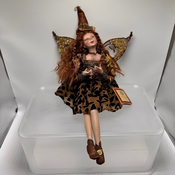 Woodland Fairy Winward Elf Doll Winged Poseable Holiday Shelf Sitting Vintage - Picture 1 of 9